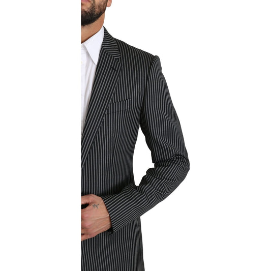 Dolce & Gabbana Elegant Striped Wool-Silk Two-Piece Suit Suit black-white-stripes-2-piece-martini-suit