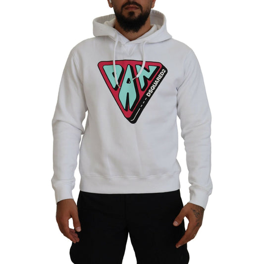 Dsquared²White Cotton Hooded Printed Pullover SweaterMcRichard Designer Brands£329.00