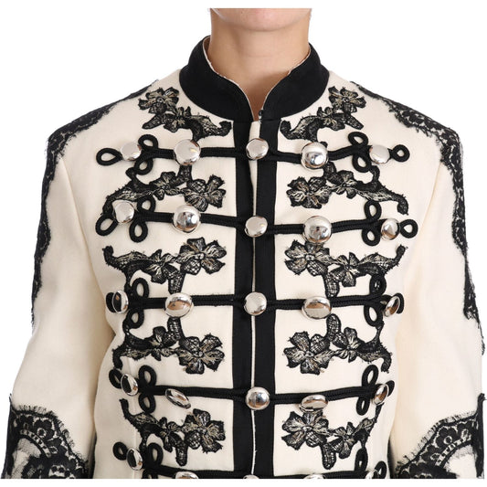 Dolce & Gabbana Elegant Off-White Baroque Jacket elegant-off-white-baroque-jacket