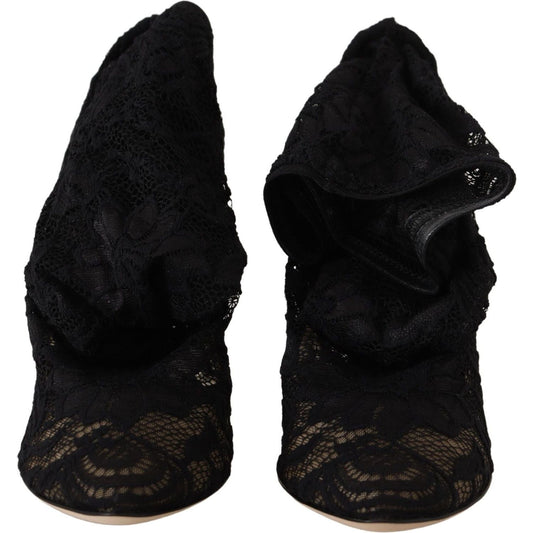 Dolce & GabbanaElegant Stretch Sock Boots in BlackMcRichard Designer Brands£639.00