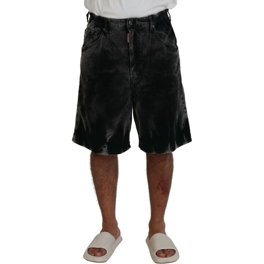 Dsquared² Gray Cotton Corduroy Bermuda Shorts gray-cotton-corduroy-bermuda-shorts