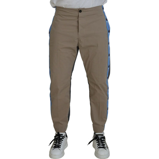 Dsquared² Cotton Brown Gray Two Tone Men Casual Pants cotton-brown-gray-two-tone-men-casual-pants
