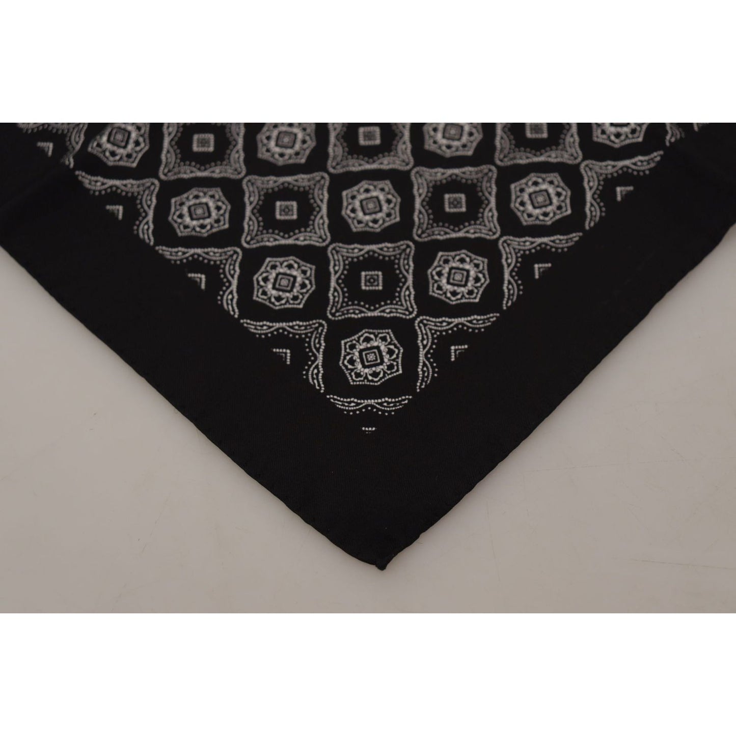 Dolce & Gabbana | Elegant Geometric Silk Square Scarf| McRichard Designer Brands   