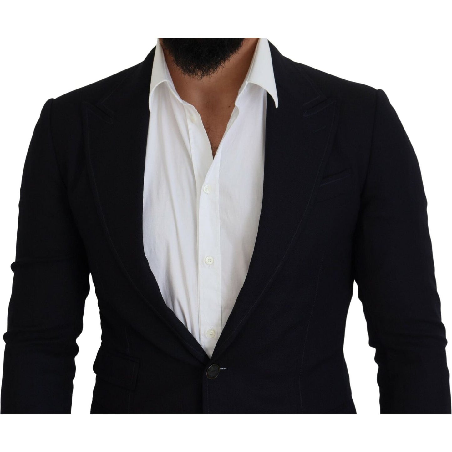 Dolce & Gabbana Elegant Black Single-Breasted Blazer black-wool-formal-taormina-blazer
