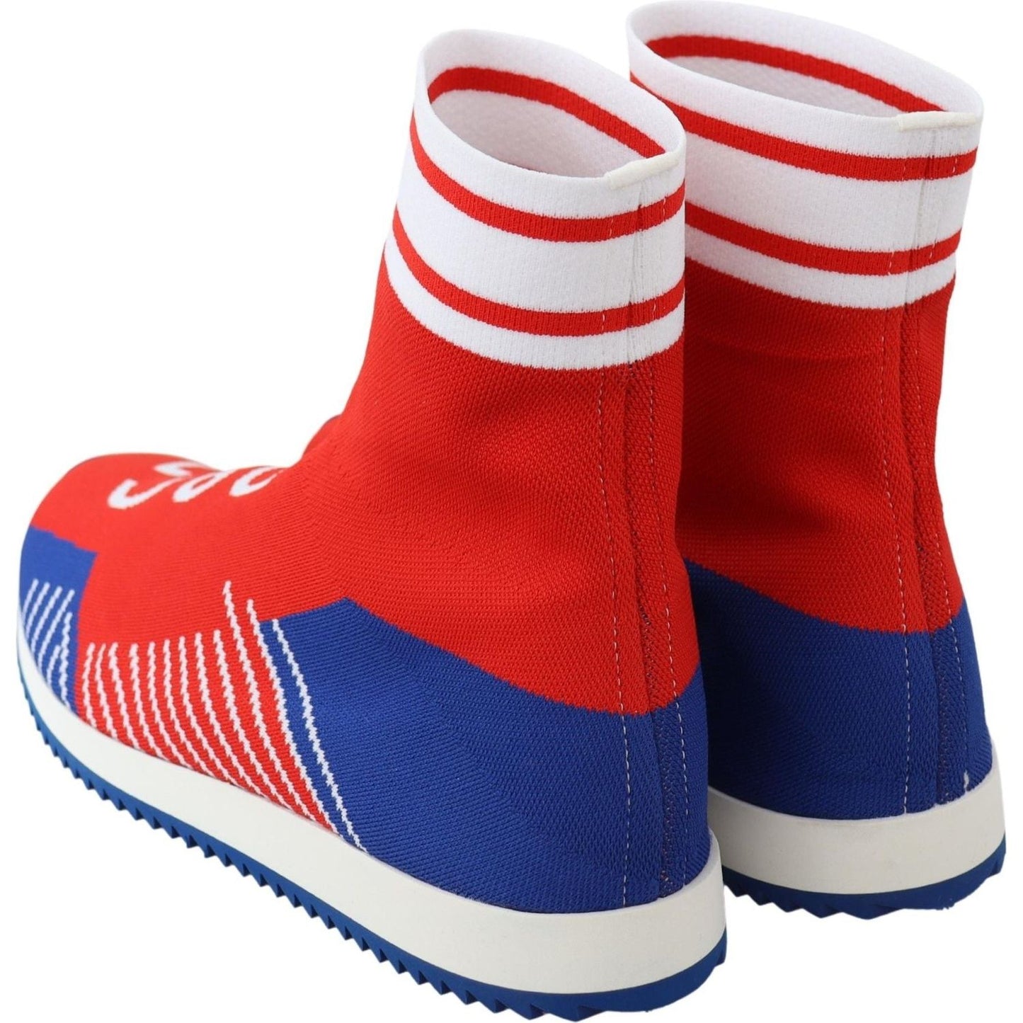 Dolce & Gabbana Chic SORRENTO Casual Socks Sneakers blue-red-sorrento-logo-sneakers-socks-shoes