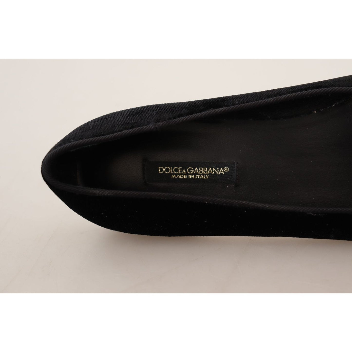 Dolce & Gabbana Elegant Patent Leather Flat Shoes black-dg-sacred-heart-patch-slip-on-flat-shoes