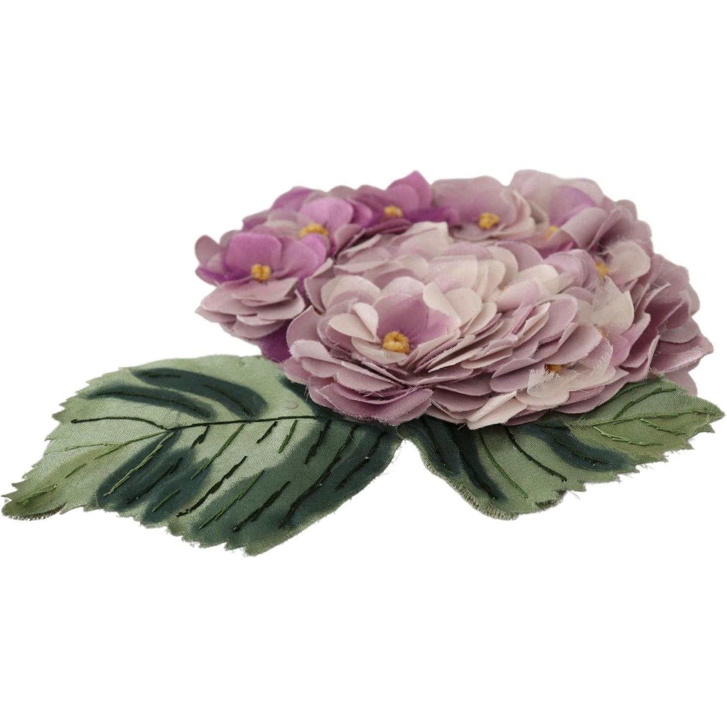 Dolce & Gabbana | Elegant Purple Floral Silk Blend Brooch| McRichard Designer Brands   