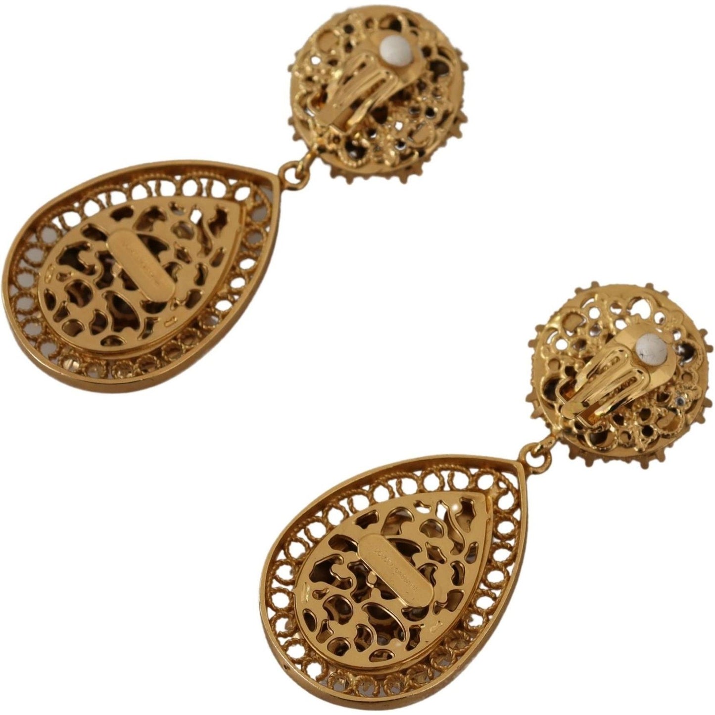 Dolce & Gabbana | Baroque Multicolor Crystal Dangle Earrings| McRichard Designer Brands   
