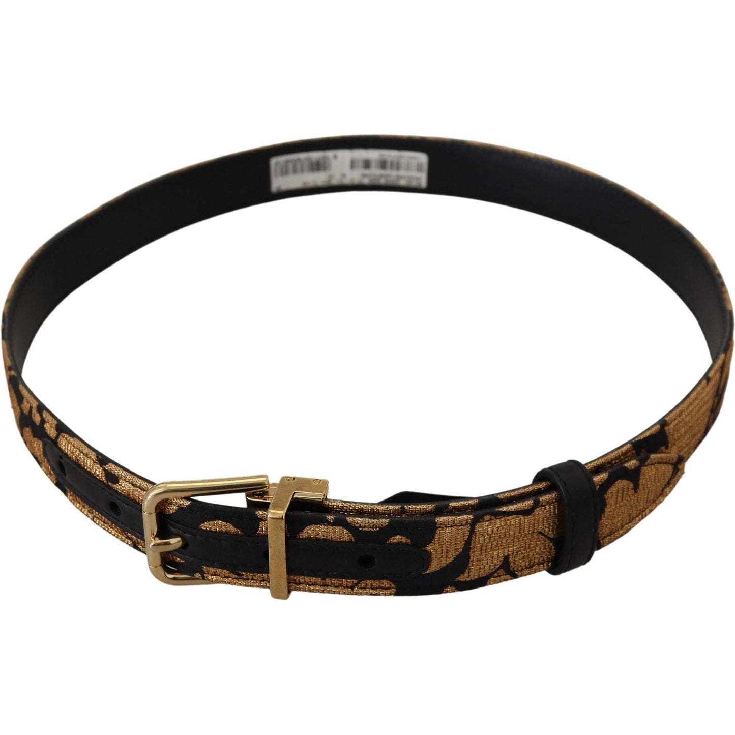 Multicolor Jacquard Leather Logo Buckle Belt