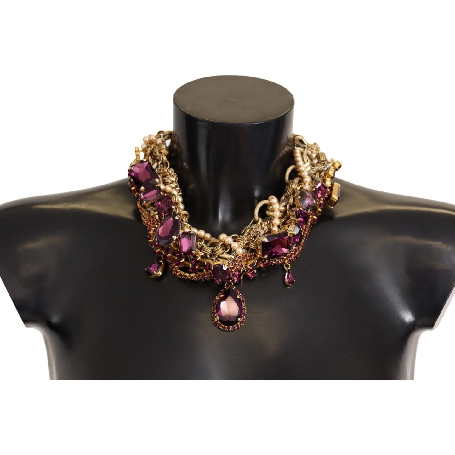 Dolce & Gabbana | Sicilian Sparkle Gold-Tone Statement Necklace| McRichard Designer Brands   