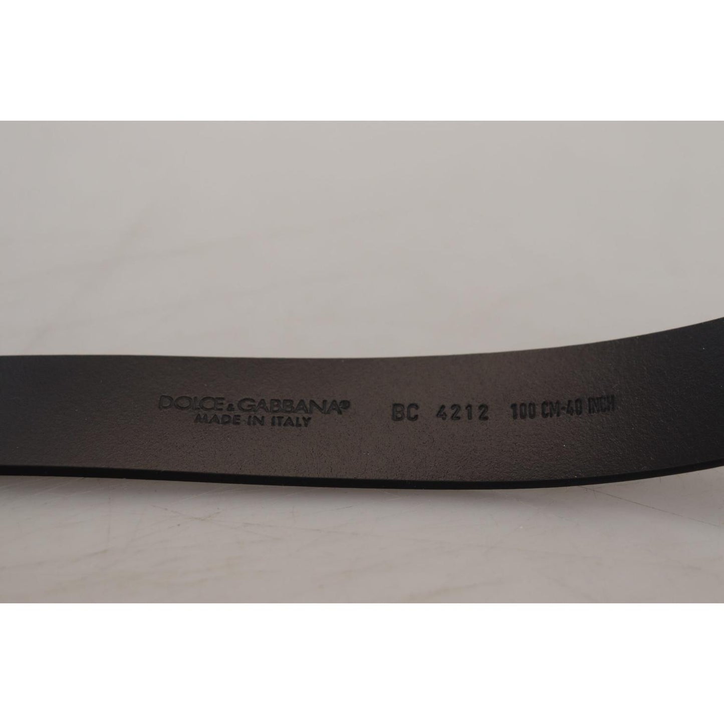 Black Leather Metal #DG Logo Buckle Belt