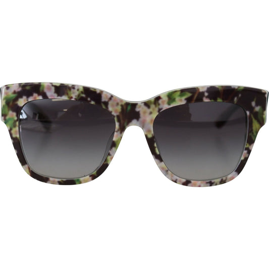 Dolce & Gabbana Elegant Black Multicolor Gradient Sunglasses black-dg4231f-floral-acetate-rectangle-shades-sunglasses