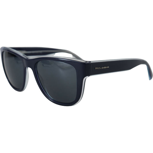 Dolce & Gabbana Chic Blue Acetate Designer Sunglasses blue-dg4284-plastic-full-rim-mirror-lens-sunglasses