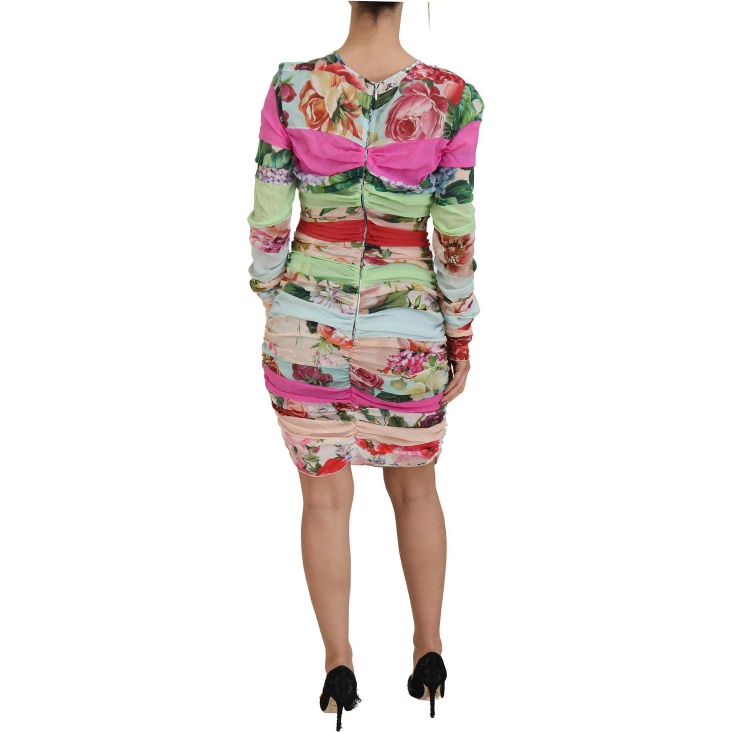 Dolce & Gabbana Floral Sheath Bodycon Silk Dress floral-sheath-bodycon-silk-dress
