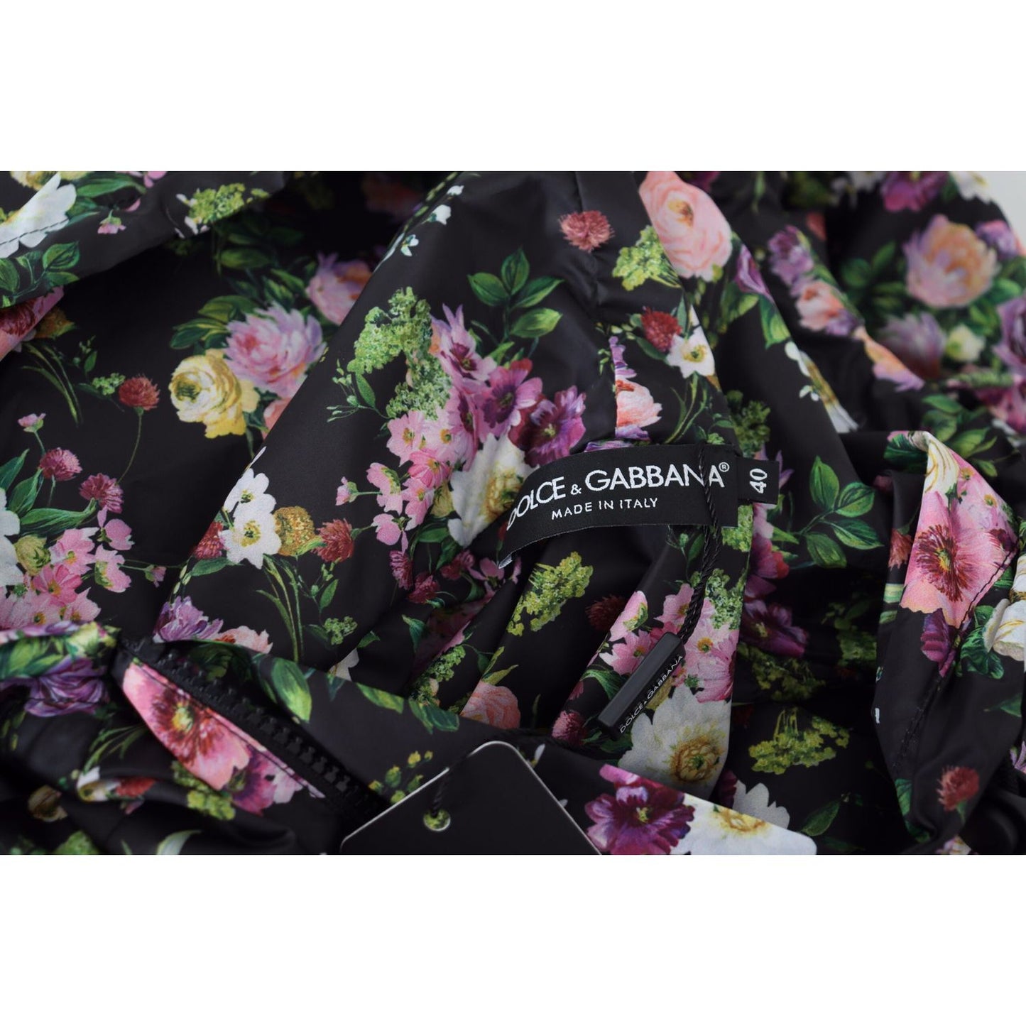 Dolce & Gabbana Elegant Floral Mini Dress with Logo Detail elegant-floral-mini-dress-with-logo-detail