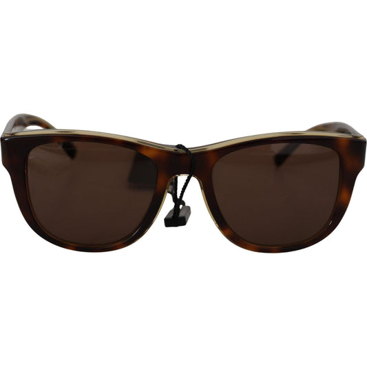 Dolce & Gabbana Chic Unisex Brown Acetate Sunglasses plastic-full-rim-brown-mirror-lens-dg4284-sunglasses