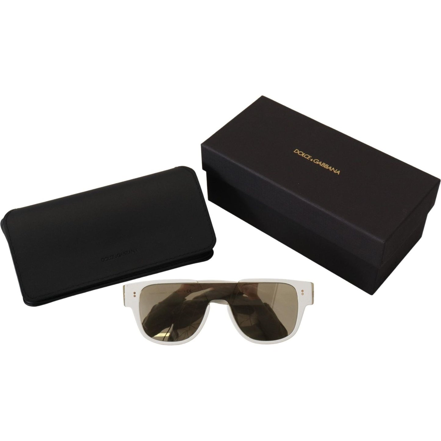 Dolce & GabbanaElegant White Acetate Sunglasses for WomenMcRichard Designer Brands£209.00