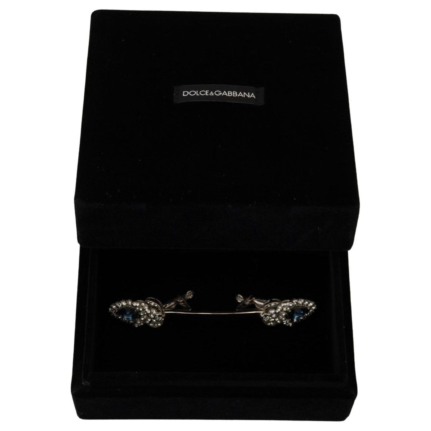 Dolce & Gabbana Elegant Sterling Silver Glass Brooch elegant-sterling-silver-glass-brooch