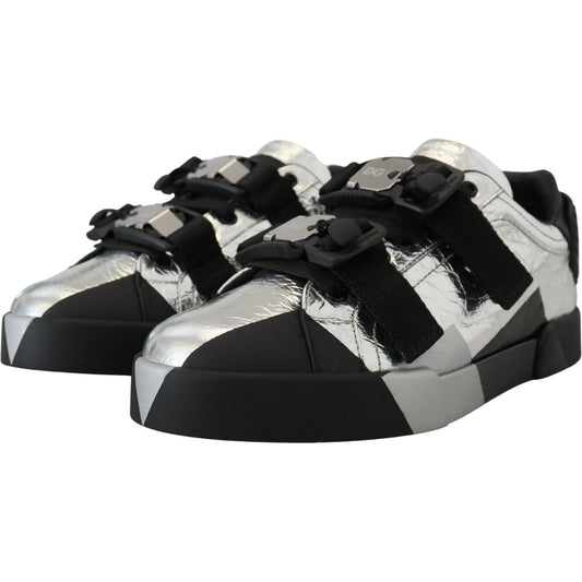 Dolce & GabbanaExclusive Silver and Black Low Top Leather SneakersMcRichard Designer Brands£499.00