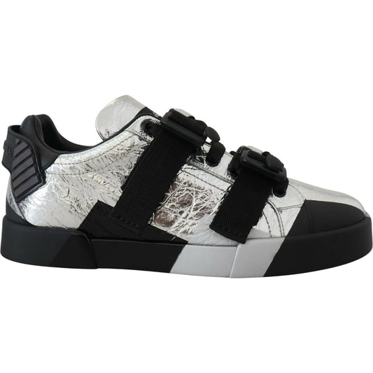 Dolce & GabbanaExclusive Silver and Black Low Top Leather SneakersMcRichard Designer Brands£499.00