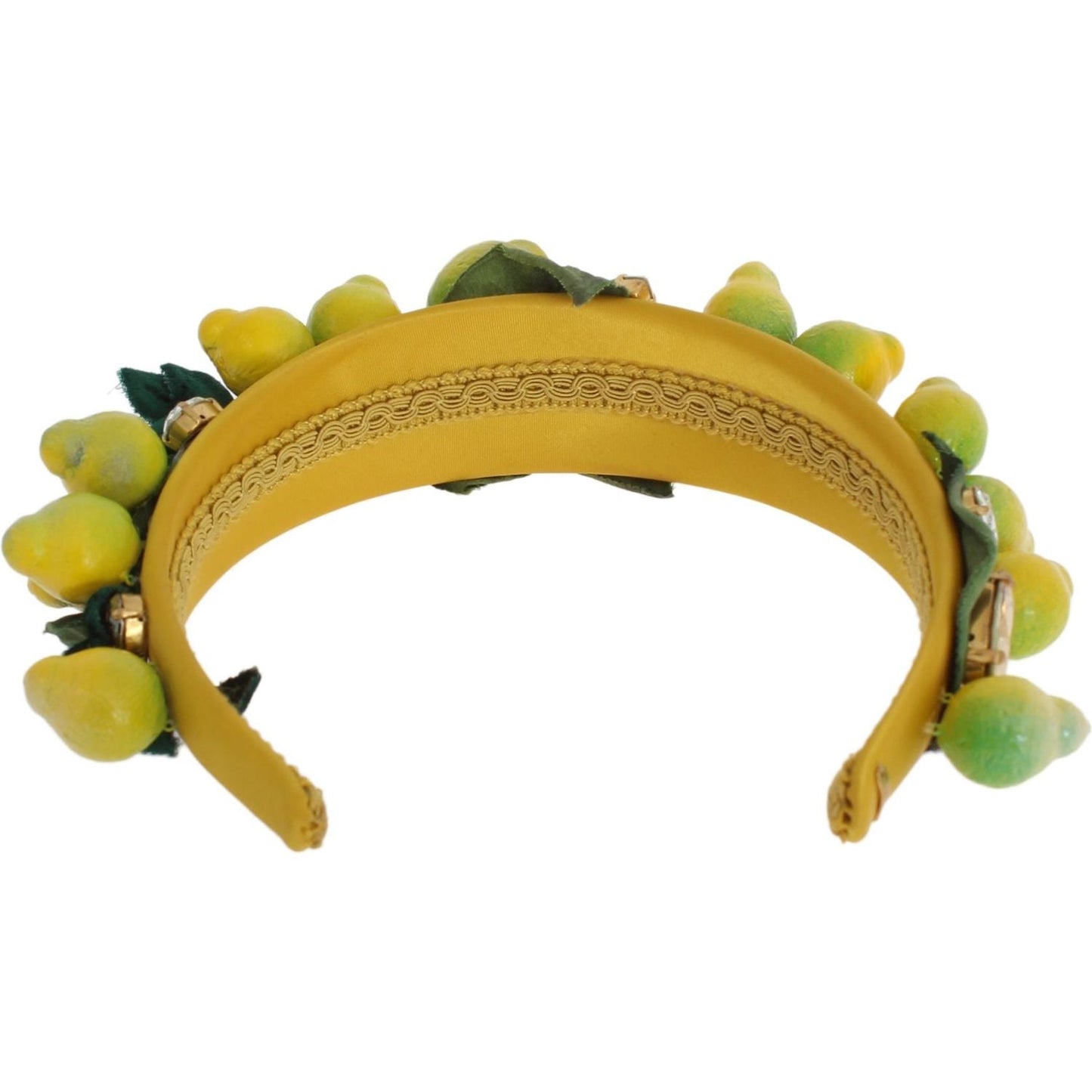 Dolce & Gabbana Exquisite Silk Crystal Lemon Headband Diadem exquisite-silk-crystal-lemon-headband-diadem