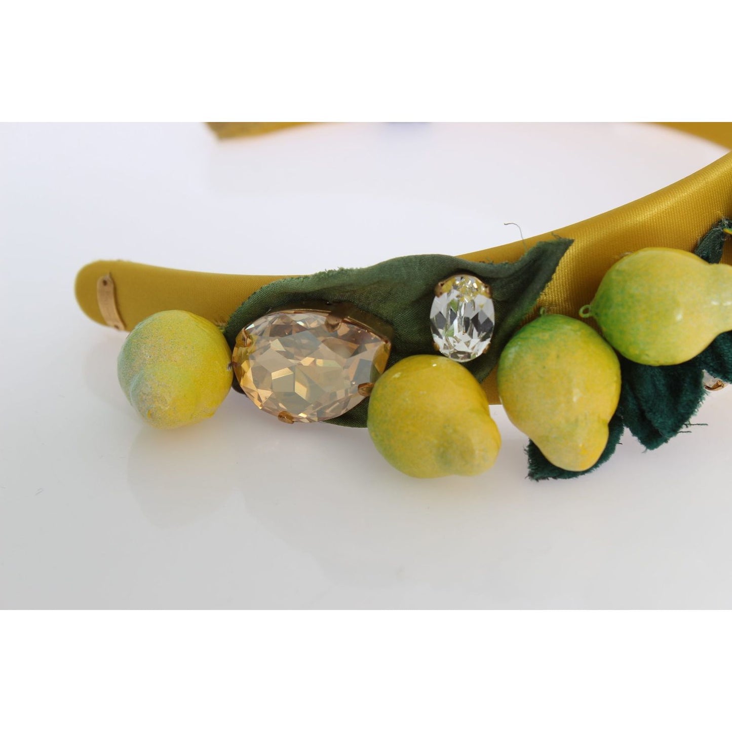 Dolce & Gabbana Exquisite Silk Crystal Lemon Headband Diadem exquisite-silk-crystal-lemon-headband-diadem