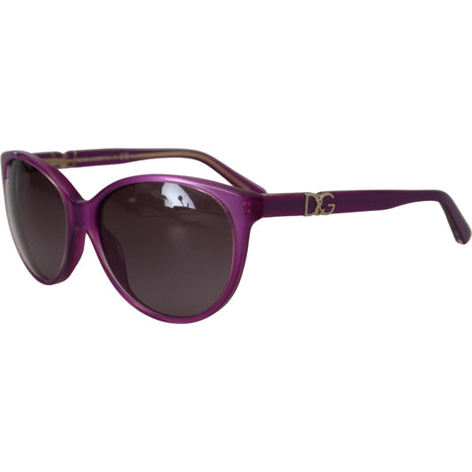 Dolce & Gabbana | Chic Purple Acetate Round Sunglasses| McRichard Designer Brands   