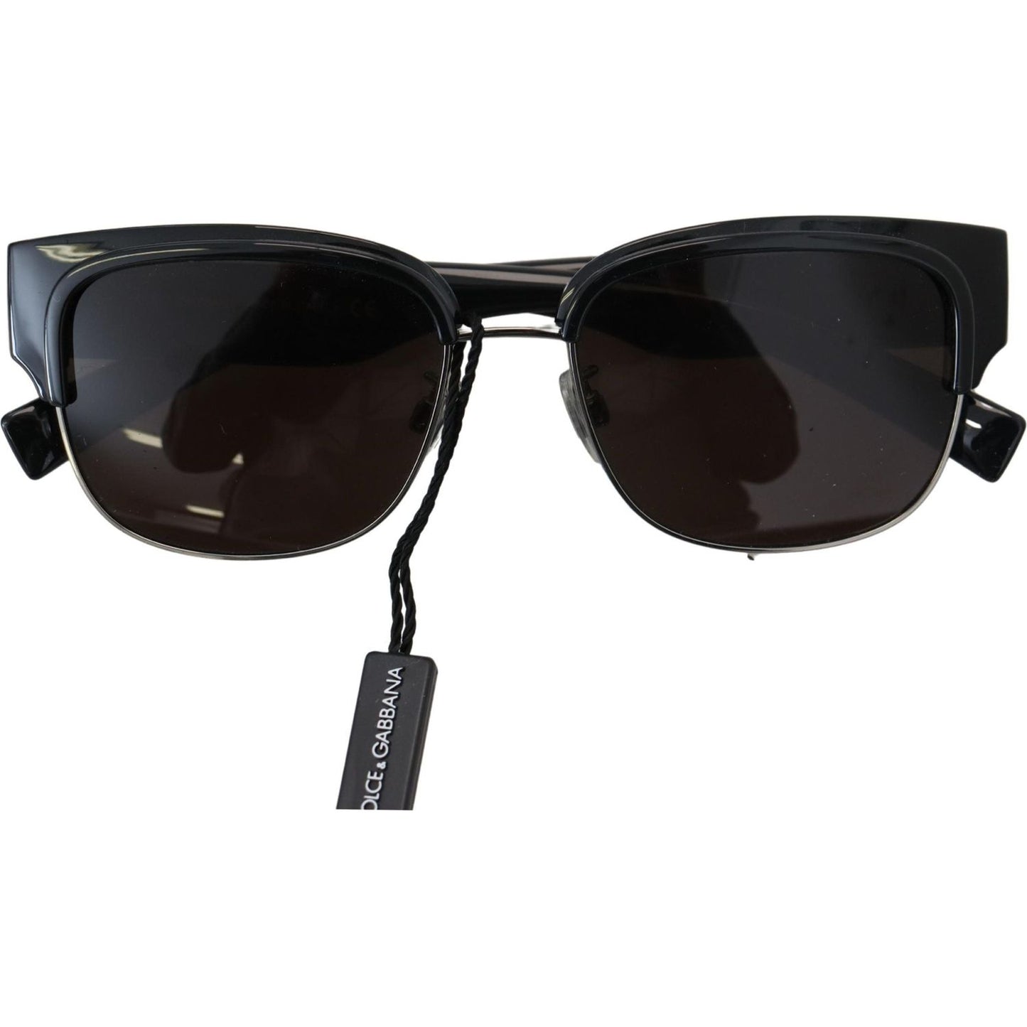 Dolce & Gabbana Elegant Square Black Sunglasses for Women black-plastic-square-frame-dg6137-logo-women-sunglasses