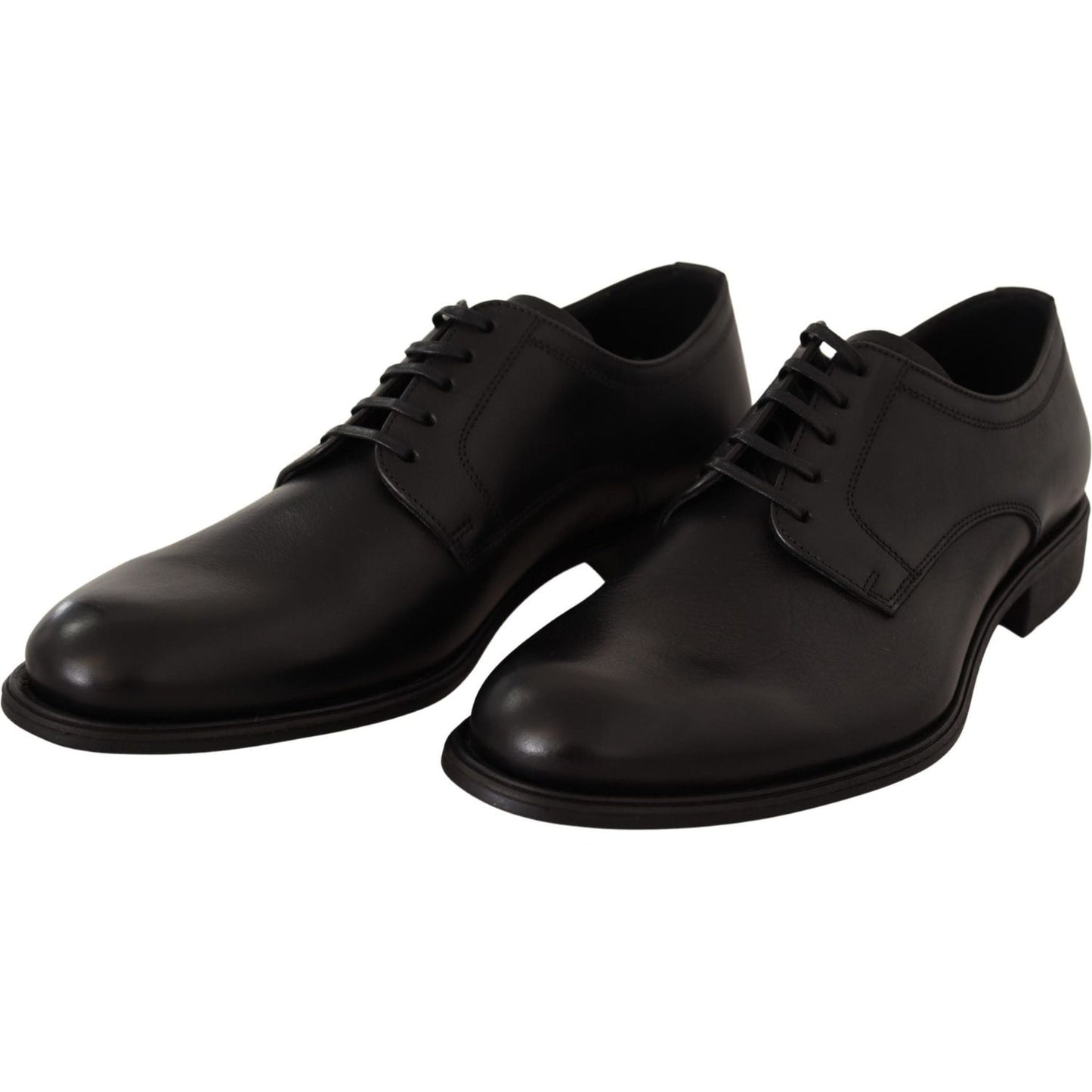 Dolce & Gabbana | Elegant Black Derby Formal Shoes| McRichard Designer Brands   
