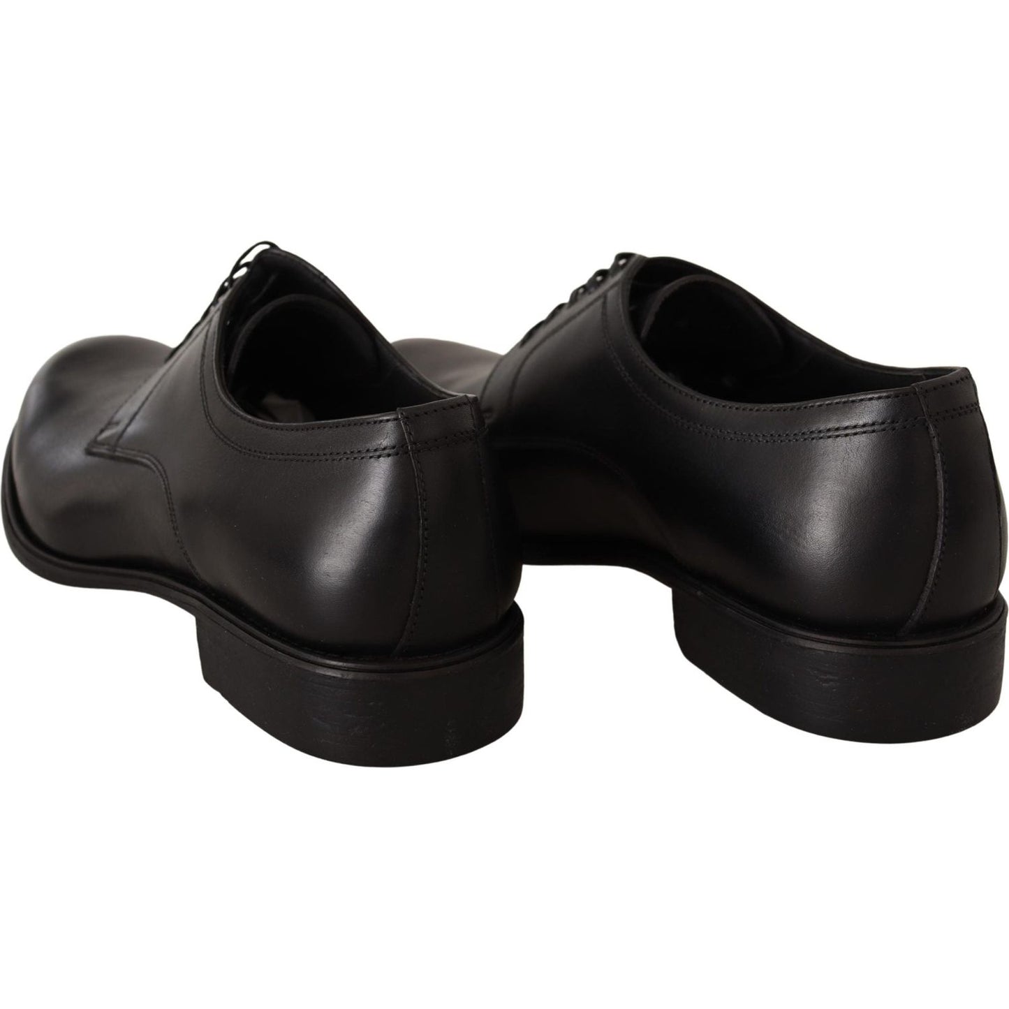 Dolce & Gabbana Elegant Black Derby Formal Shoes Dress Shoes black-leather-lace-up-mens-formal-derby-shoes-3