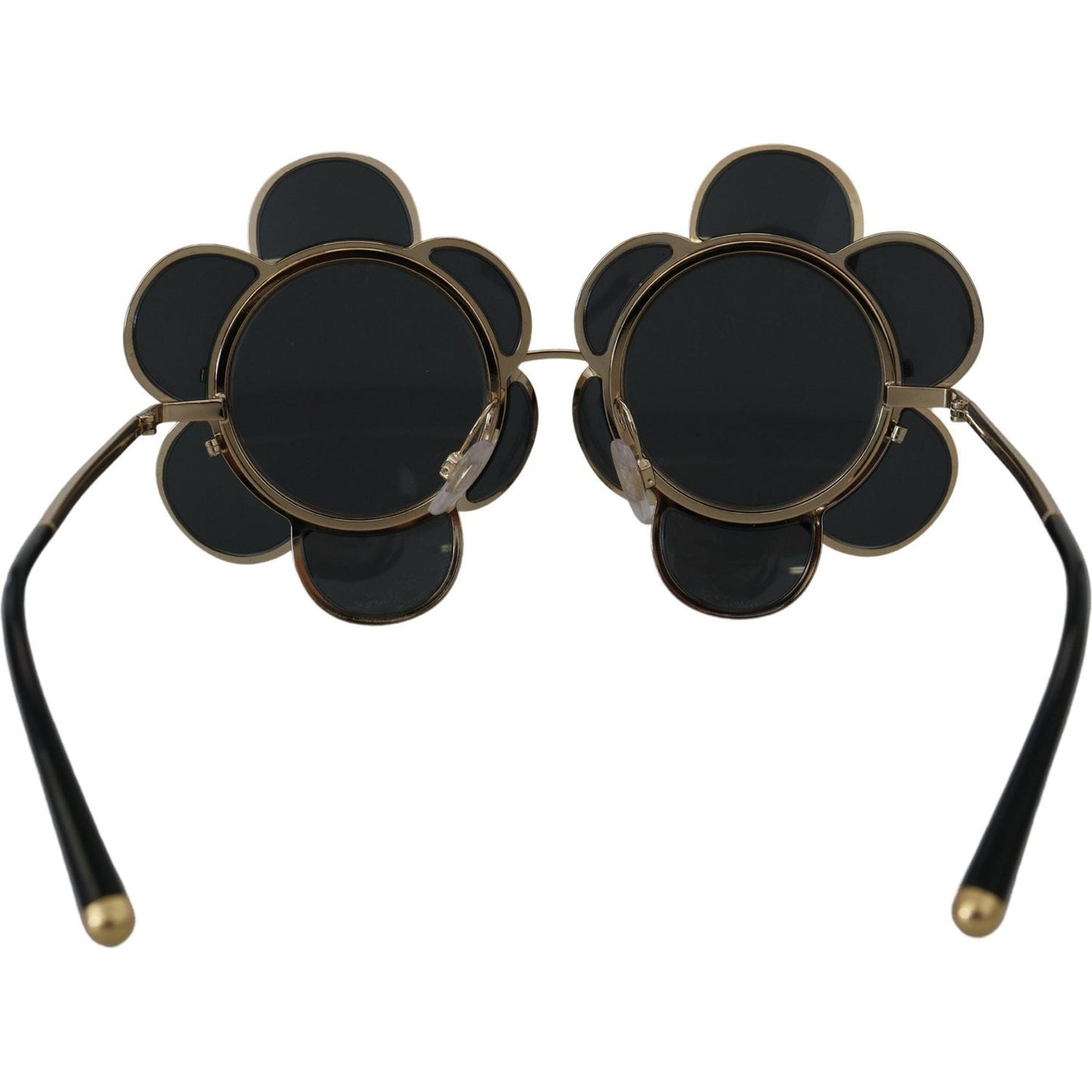 Dolce & Gabbana Chic Floral-Formed Black and Gold Sunglasses black-gold-special-edition-flower-form-dg2201-sunglasses