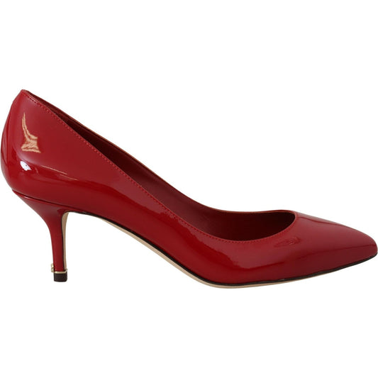 Dolce & Gabbana | Exquisite Red Patent Leather Pumps| McRichard Designer Brands   
