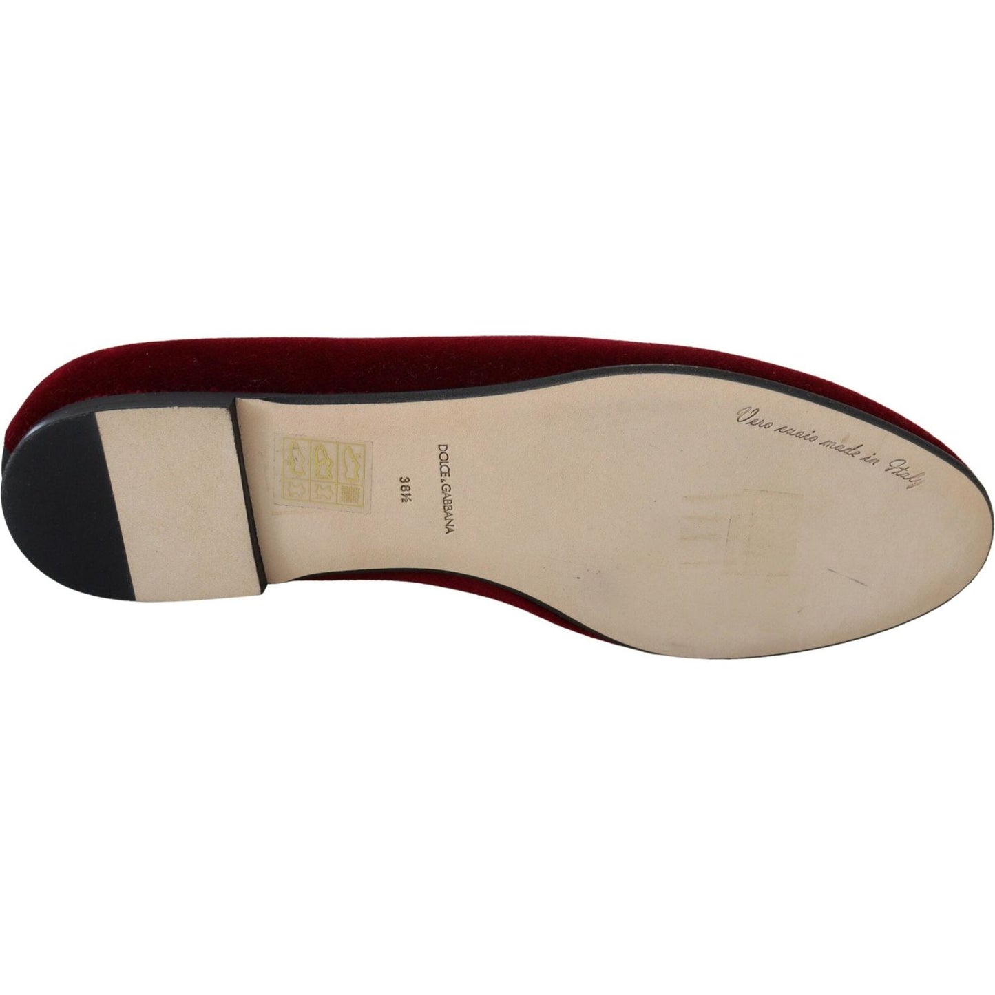 Dolce & Gabbana Bordeaux Velvet Devotion Loafers bordeaux-velvet-slip-on-loafers-flats-shoes