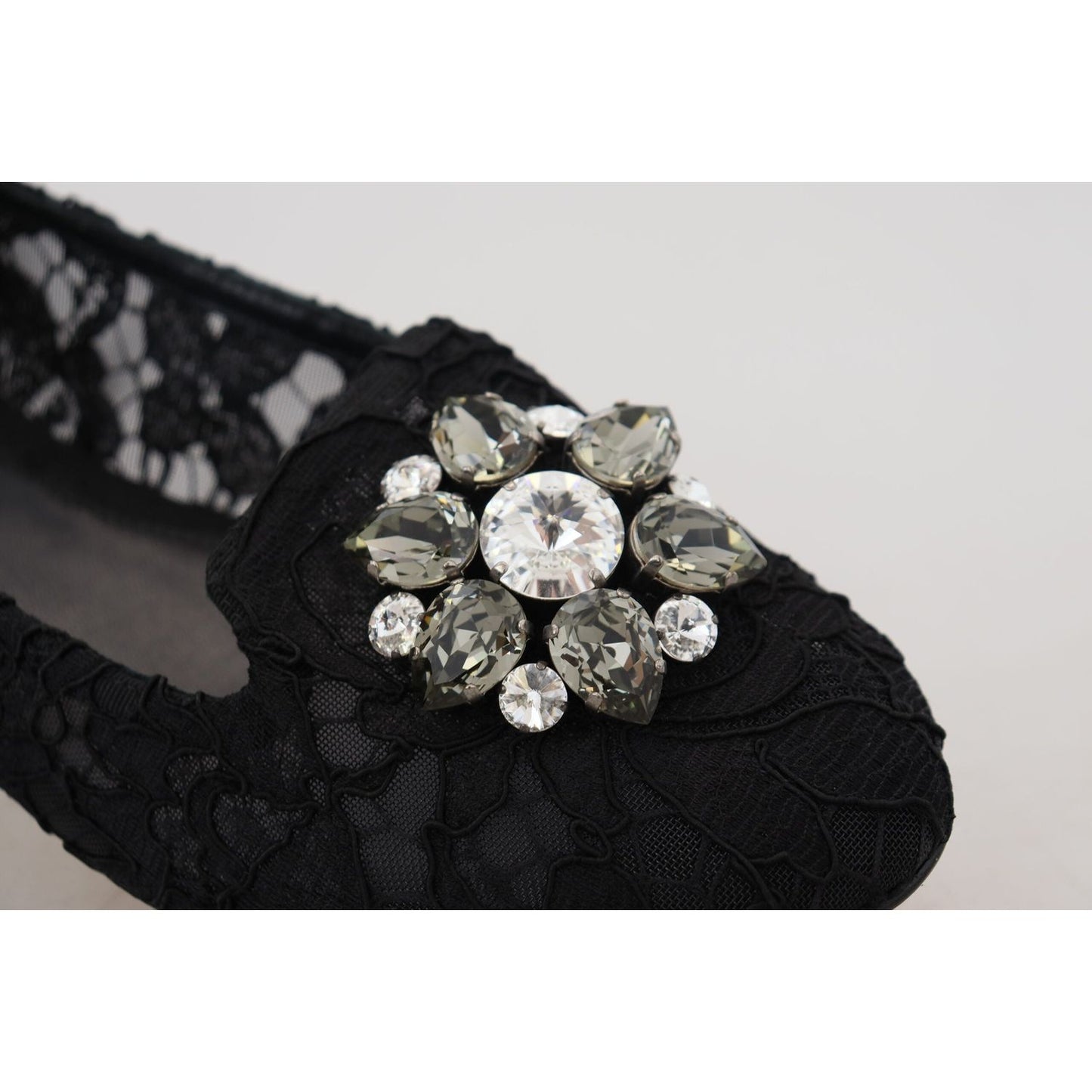 Dolce & GabbanaElegant Floral Lace Flat Vally ShoesMcRichard Designer Brands£409.00