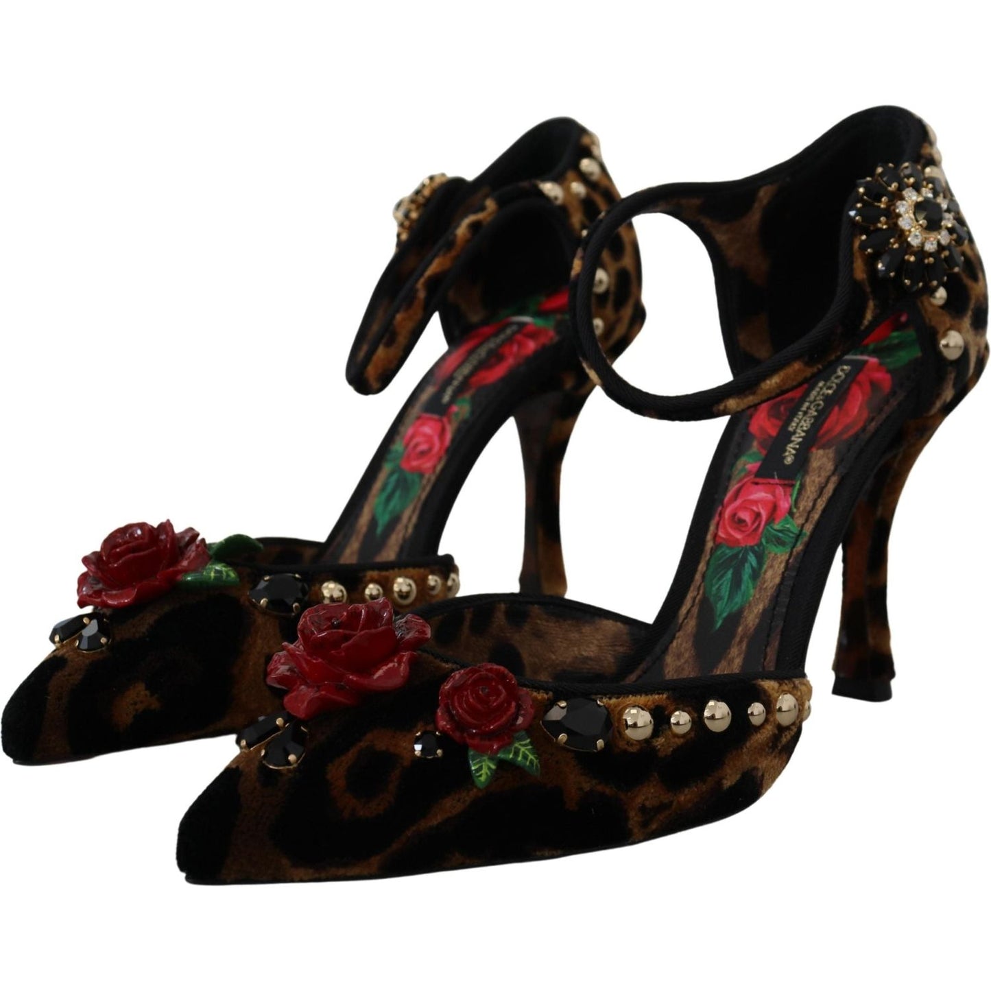 Dolce & Gabbana | Chic Leopard Ankle Strap Sandal Heels| McRichard Designer Brands   