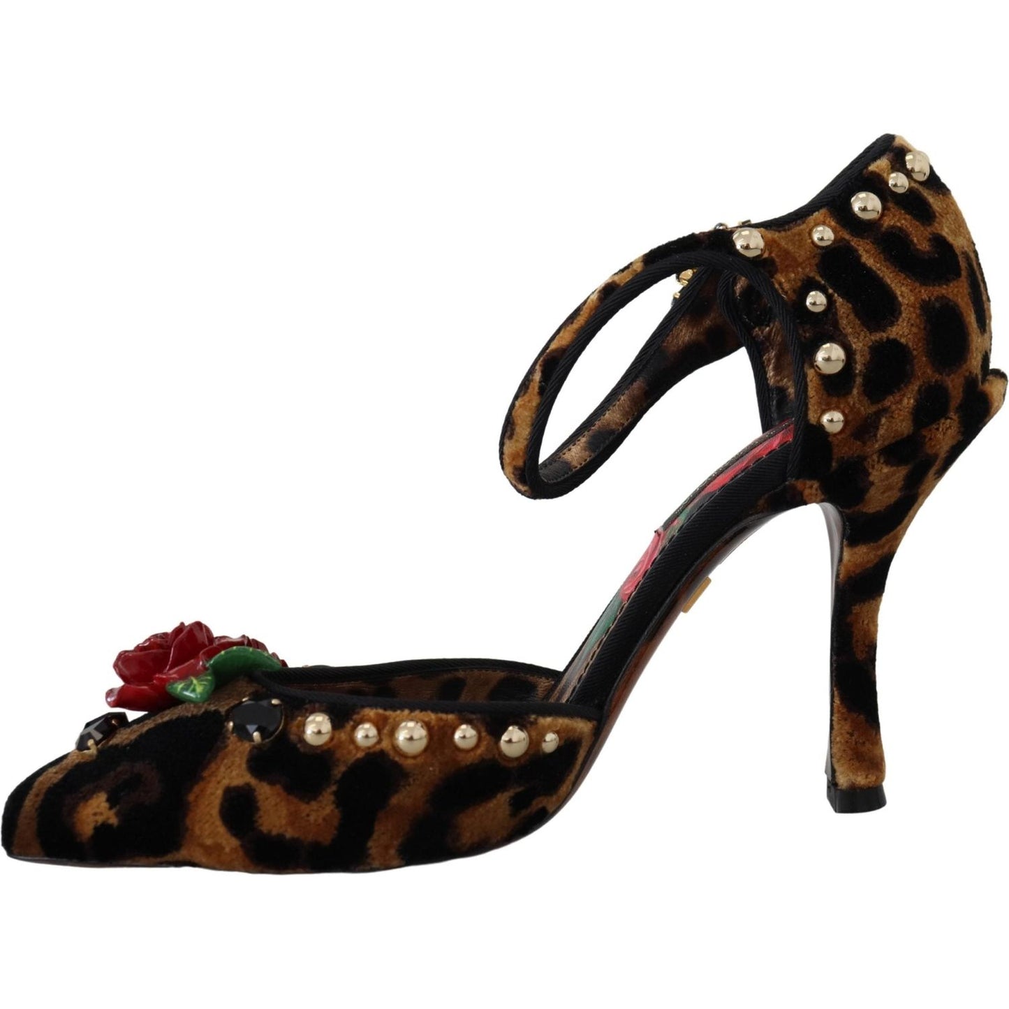 Dolce & Gabbana | Chic Leopard Ankle Strap Sandal Heels| McRichard Designer Brands   