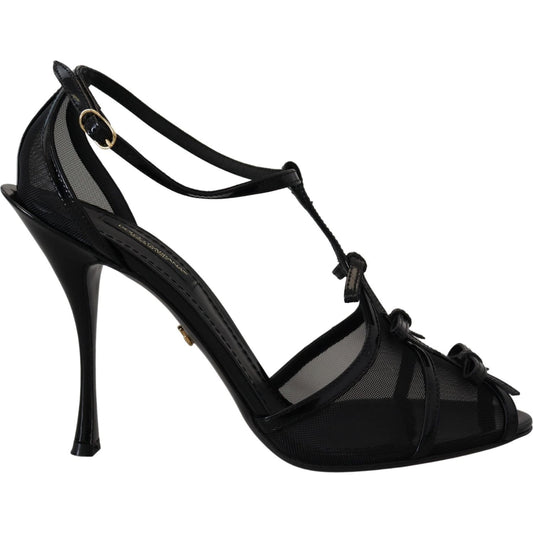 Dolce & Gabbana | Elegant Black Stiletto Heeled Sandals| McRichard Designer Brands   