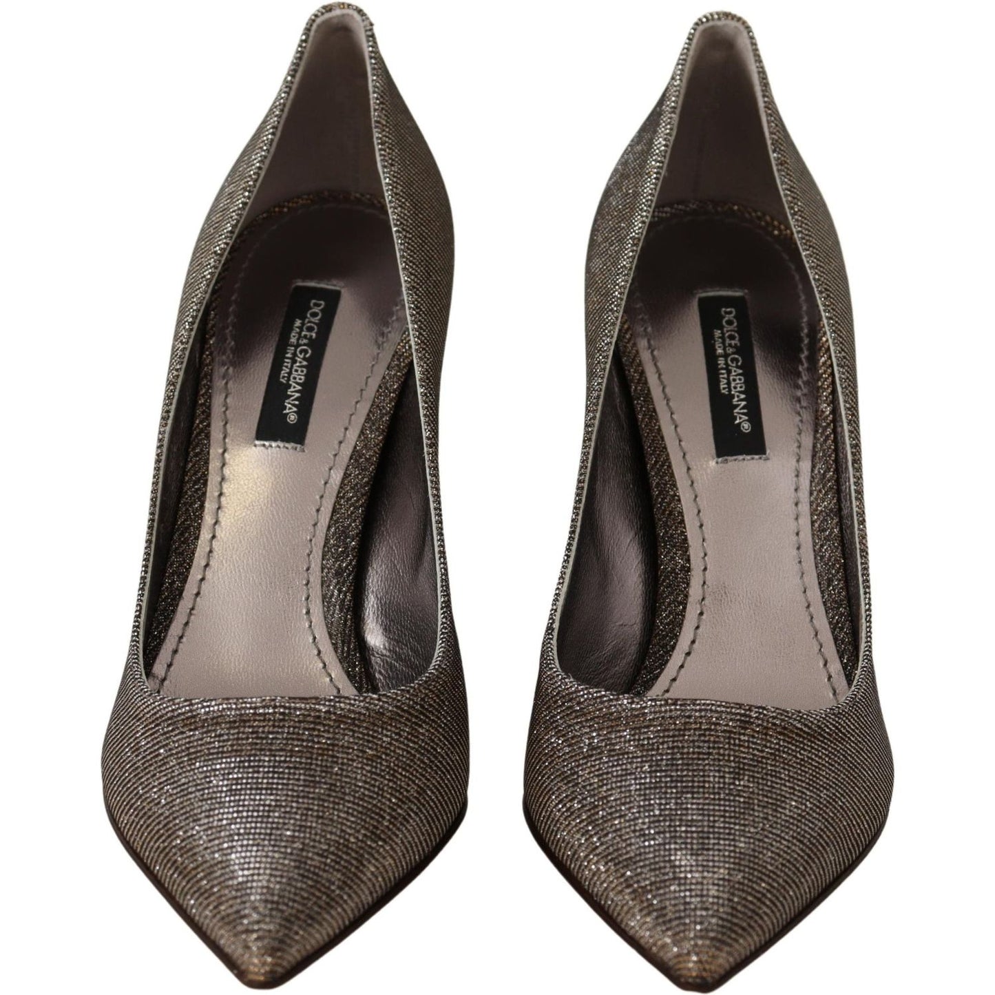 Dolce & Gabbana Elegant Silver Heels Pumps Classic gold-silver-fabric-heels-pumps-shoes