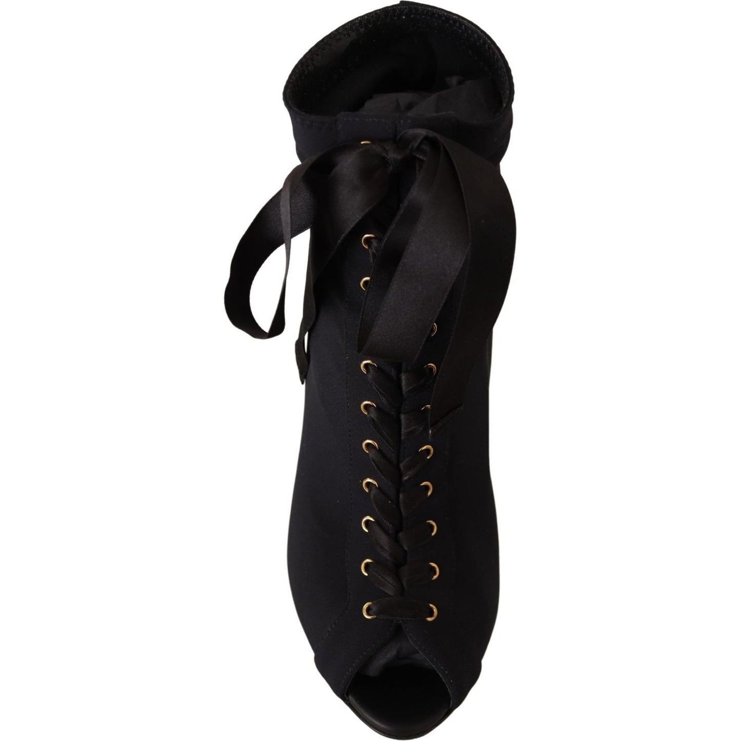 Dolce & Gabbana | Elegant Ankle Open Toe Heel Boots| McRichard Designer Brands   