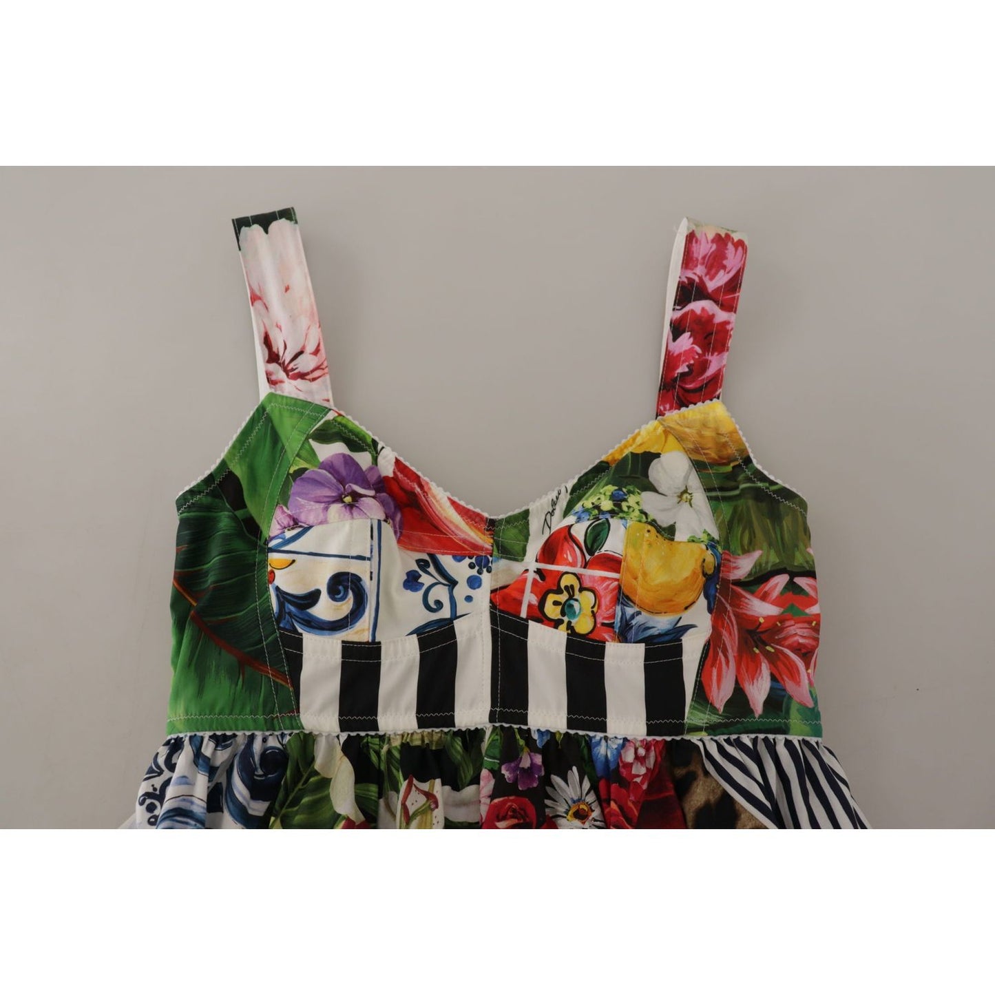 Dolce & Gabbana Elegant Patchwork Mini Dress in Vibrant Multicolor elegant-patchwork-mini-dress-in-vibrant-multicolor