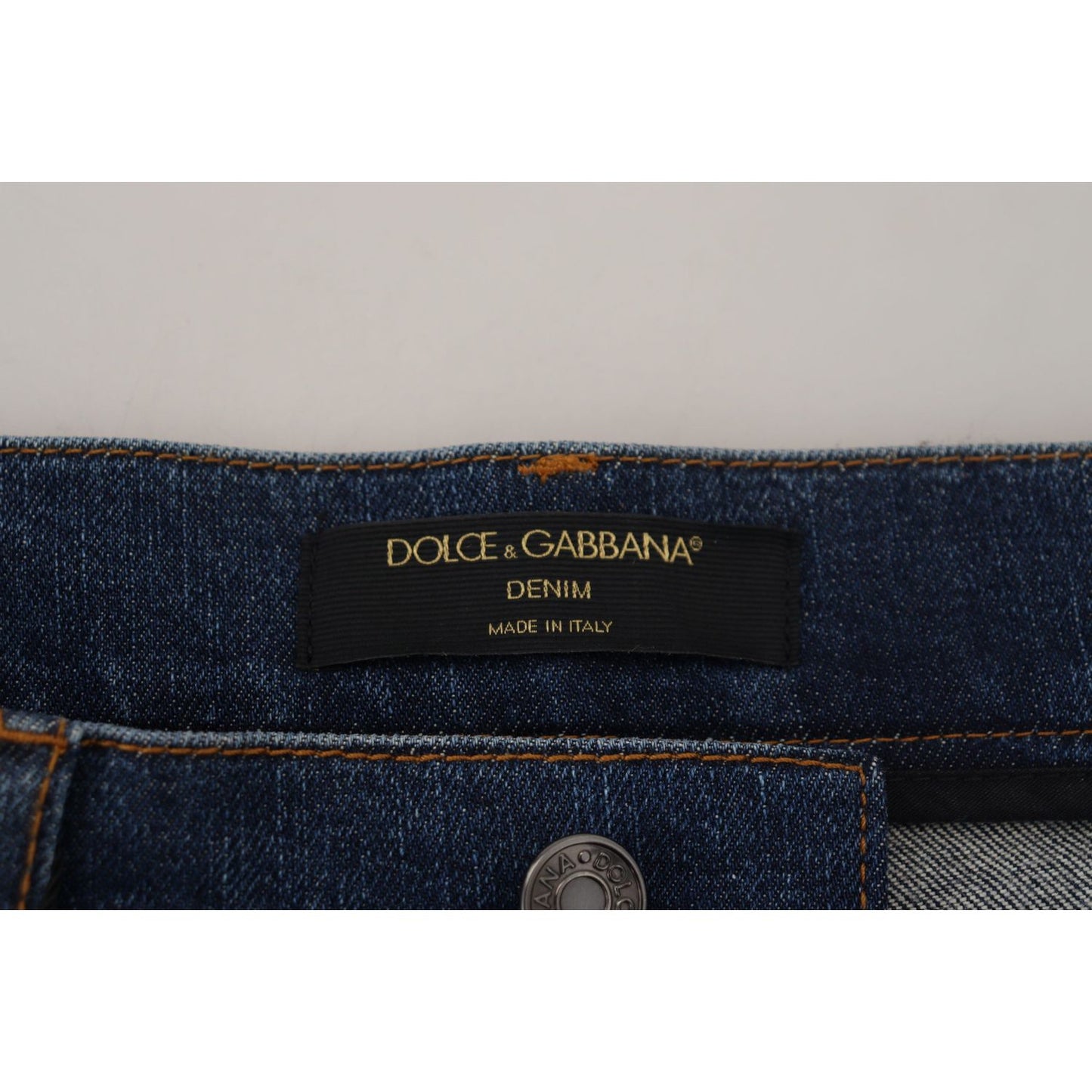Dolce & Gabbana Elegant Floral Lace Front Denim Jeans & Pants black-floral-lace-front-skinny-denim-jeans