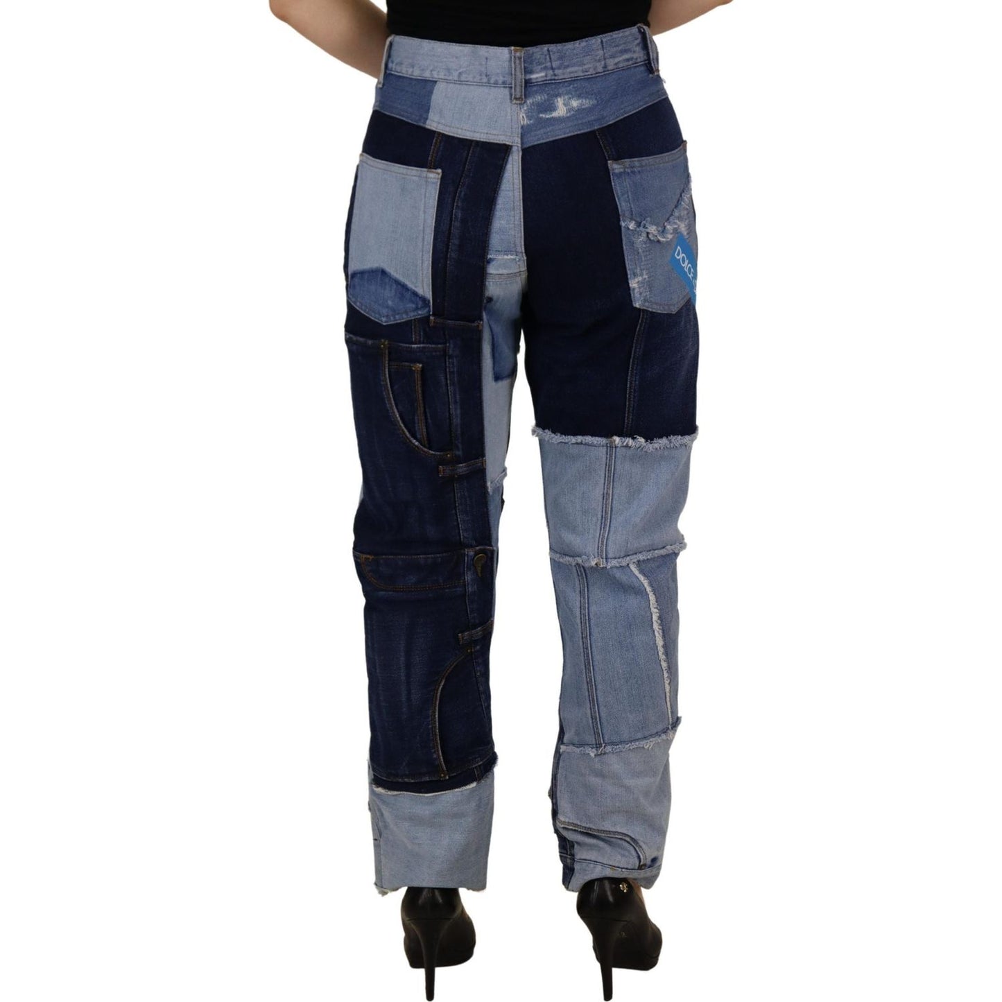 Dolce & Gabbana High Waist Skinny Couture Jeans multicolor-patchwork-high-waist-denim-jeans