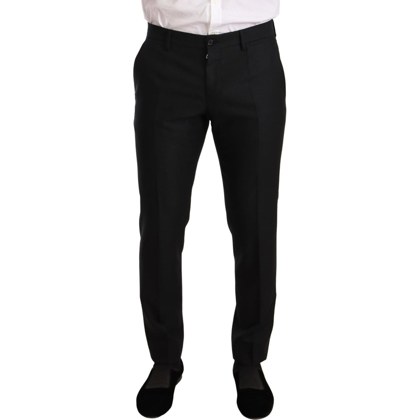 Dolce & Gabbana Sleek Black Virgin Wool Martini Suit black-wool-slim-2-piece-set-martini-suit