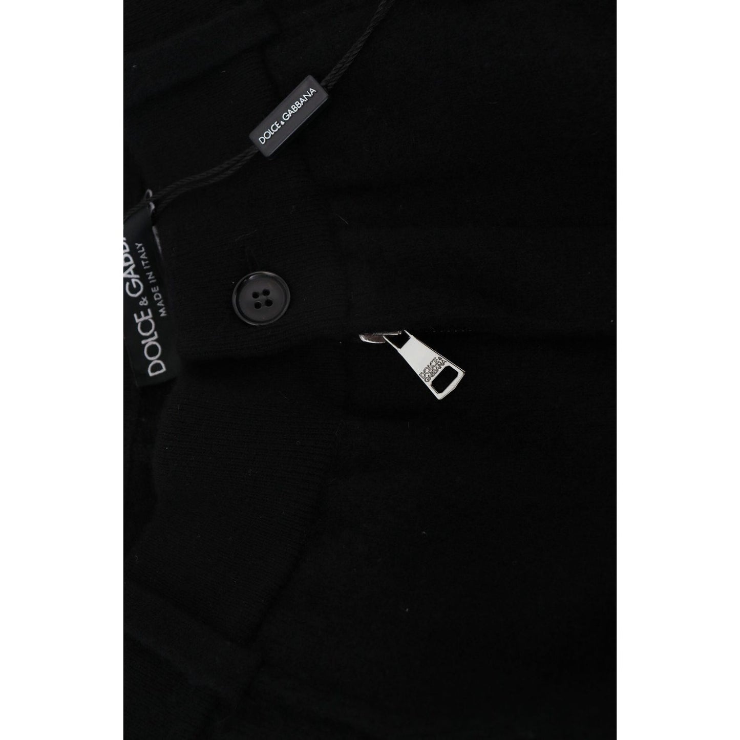 Dolce & Gabbana Elegant Black Tapered Wool Trousers black-solid-men-tapered-pants