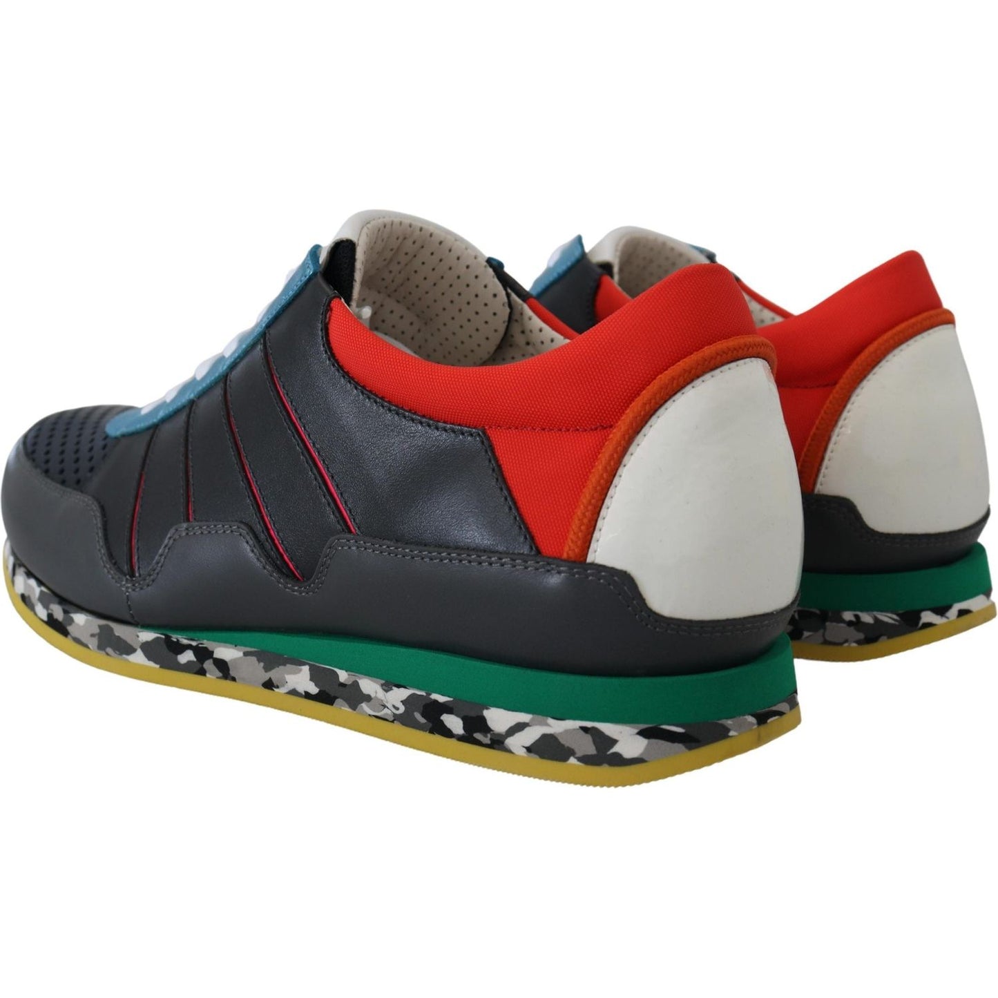 Dolce & Gabbana Multicolor Leather-Blend Low Top Sneakers multicolor-sport-low-top-shoes-sneakers