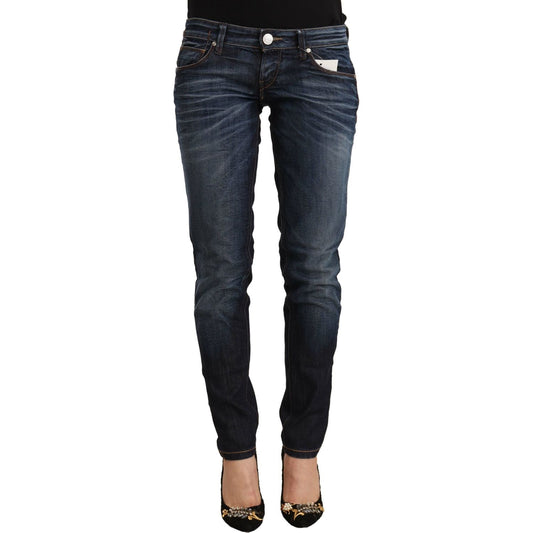 Acht Chic Slim Fit Blue Washed Jeans blue-washed-cotton-low-waist-skinny-denim-jeans-3