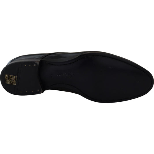 Dolce & GabbanaElegant Black Leather Derby ShoesMcRichard Designer Brands£449.00