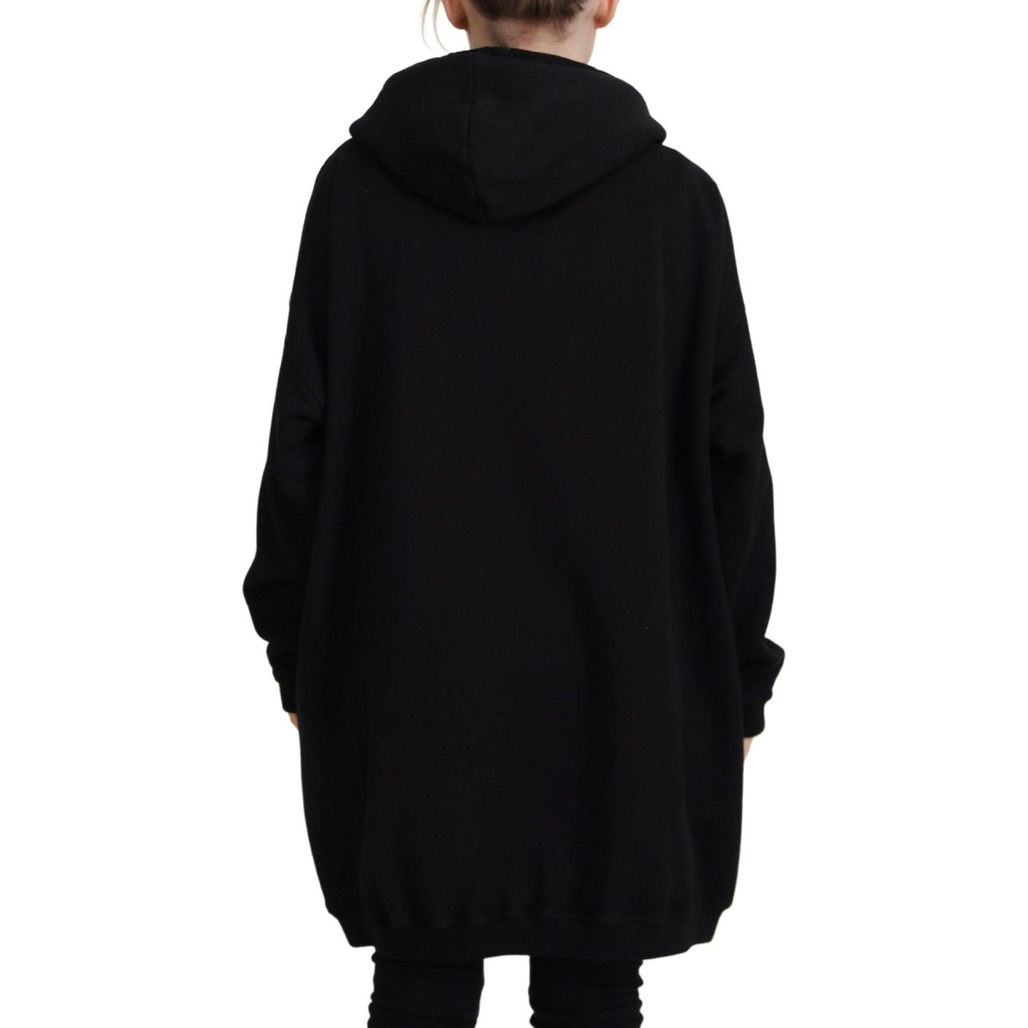 Dsquared² Black Mini Icon Cotton Hoodie Sweatshirt Sweater black-mini-icon-cotton-hoodie-sweatshirt-sweater