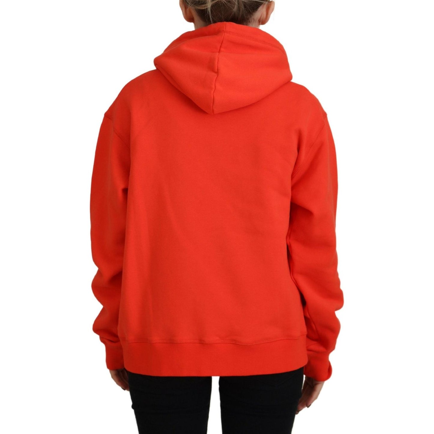Dsquared² Red Mini Icon Cotton Hoodie Sweatshirt Sweater red-mini-icon-cotton-hoodie-sweatshirt-sweater
