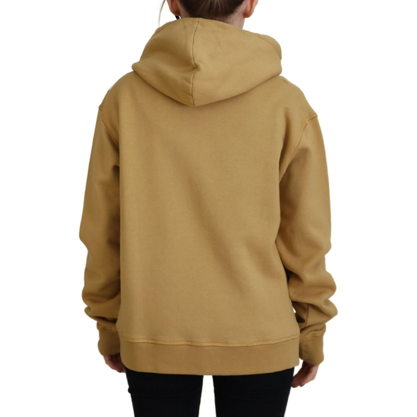 Dsquared² Brown Logo Printed Hooded Long Sleeve Sweater brown-logo-printed-hooded-long-sleeve-sweater